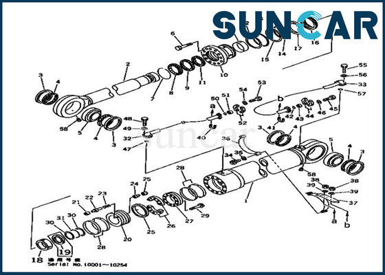 Phoque Kit Fits Excavator Models PC1000-1 de cylindre de boom du kit de réparation de KOMATSU 707-99-78620