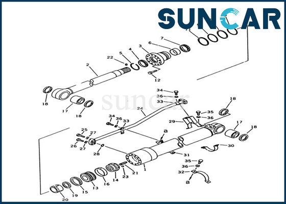 Excavatrice de Kit For PC100-3 KOMATSU de réparation de résistance d'huile du kit 707-98-38600 de cachetage de cylindre de bras