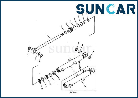 707-00-50310 excavatrice Replacement Service Kit de Kit For PC05-1 de joint de cylindre de boom de KOMATSU