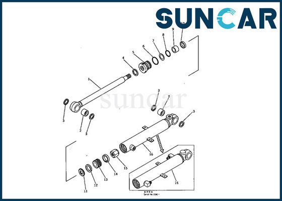 707-00-50330 kit du kit PC05-1 Mini Excavator Cylinder Inner Service de joint de cylindre de seau de KOMATSU
