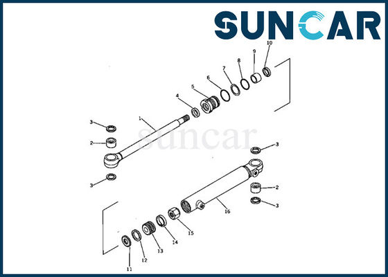 Balancez le kit de cachetage de réparation de Komatsu Cylinder Inner d'excavatrice d'OEM PC05-1 du cylindre 707-00-50340