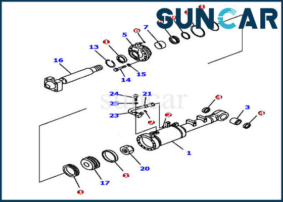707-99-52160 bouteurs de Kit Fits D61EX-15 de joint de cylindre de KOMATSU du kit 7079952160 de service d'inclinaison