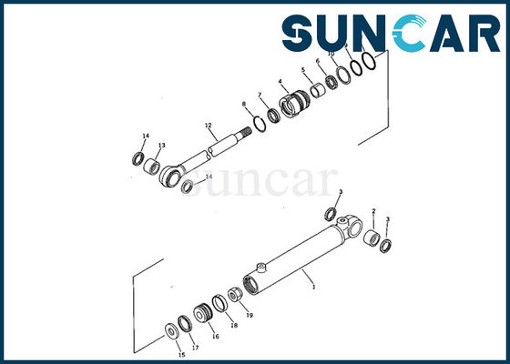 707-00-50640 phoque Kit For Mini Excavator de réparation de Kit Komatsu PC05-5 de service de cylindre d'oscillation