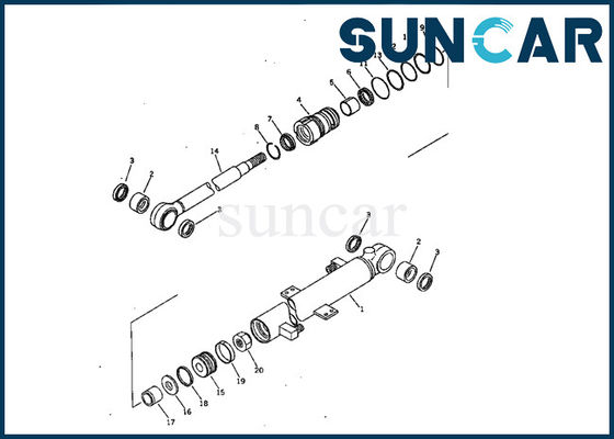 707-00-50650 cylindre de boom scellant le phoque Kit For Excavator Model de réparation de Kit Komatsu PW05-1