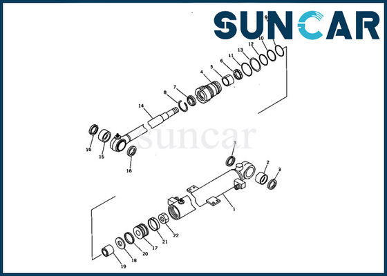 707-00-50660 kit intérieur de cachetage de réparation de KOMATSU PC05-6 Mini Excavator Model Boom Cylinder