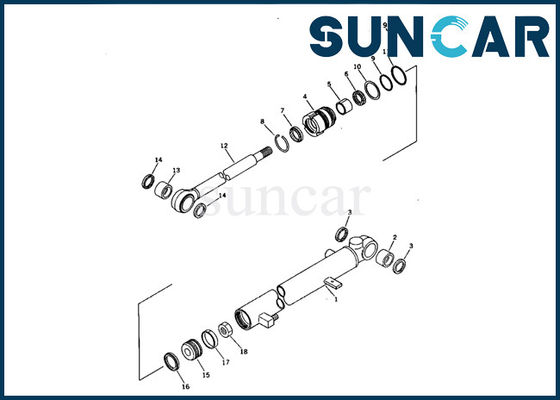707-00-50670 cylindre de bras scellant la réparation Kit Mini Excavator Replacement de joint de Kit Komatsu PC05-6