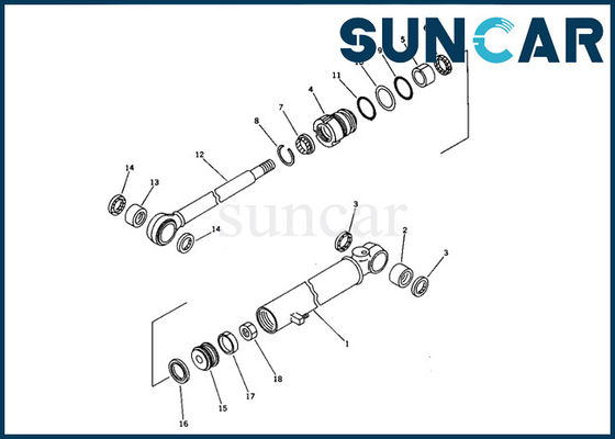 707-00-50691 phoque sifflant hydraulique Kit Swing Sealing Kit Fits PC05-6 KOMATSU de réparation de cylindre