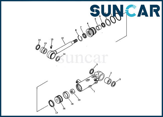 707-00-60390 kit de réparation intérieur de résistance d'huile de l'excavatrice PC05-6 de Kit For de joint de cylindre de lame de KOMATSU mini
