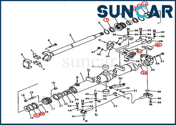 707-98-37580 modèles de bouteurs de chenille de Kit Fits D85A-21 KOMATSU de joint de cylindre d'ascenseur de lame