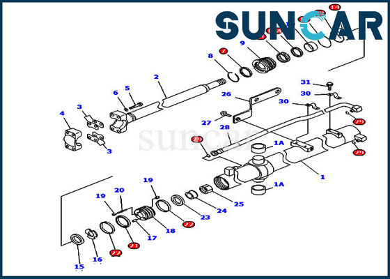 707-99-36150 kits de joint de réparation de cylindre de Kit Komatsu D85EX-15 de servitude hydraulique d'ascenseur de lame