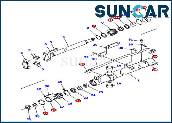 Ascenseur de lame du bouteur 707-99-36140 KOMATSU de D85EX-15 D85PX-15 scellant Kit Cylinder Repair Kits