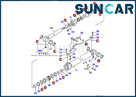 707-99-37230 excavatrice Boom Cylinder Seal Kit Resistance To High Pressure du kit PC120-6 de service de KOMATSU
