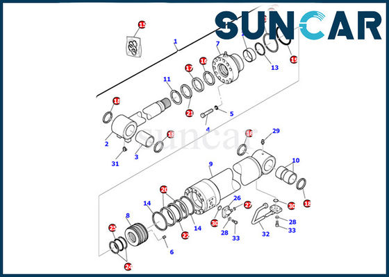 707-99-41300 excavatrice hydraulique de Kit Gasket Kits For Komatsu de joint de cylindre de lame des joints PC110R-1