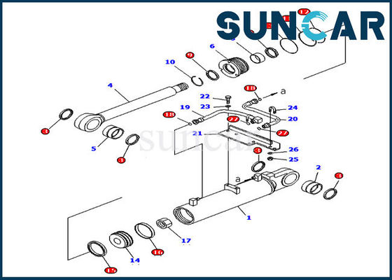 707-98-43650 cylindre d'ascenseur de ripper scellant Kit Repair Service Kit For D85EX-15 KOMATSU