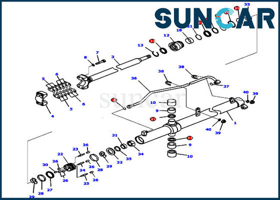 707-99-27310 trou hydraulique du cylindre 60MM Rod 85MM de Kit Crawler Dozers Seal Fits de joint de KOMATSU