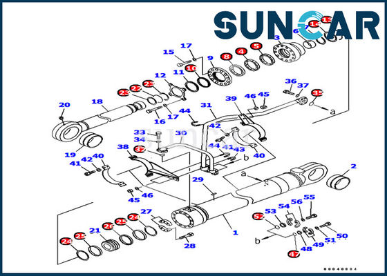 PC1250-7 modèle le phoque Kit Komatsu Excavator Inner Parts de cylindre de chargeur de seau de 707-99-77010 KOMATSU
