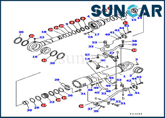 707-99-77120 kit hydraulique PC1100-6 de Kit Komatsu Bucket Cylinder Service de joint POUR 5.7M Cylinder Assy