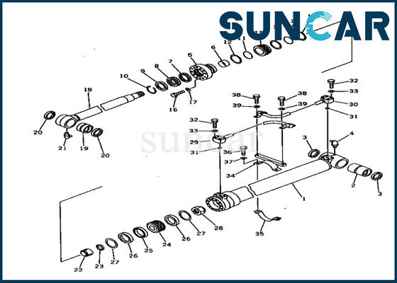 707-98-43530 excavatrice Sealing Kit de Kit Fits Komatsu CD110R-1 PC128UU-2 de joint de cylindre de décharge
