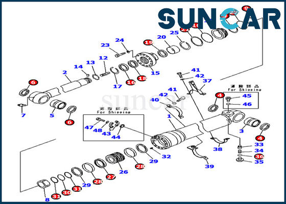 707-99-46420 kit de service d'excavatrice de Kit Hydraulic Parts de joint de cylindre de bras de KOMATSU PC160LC-7-E0