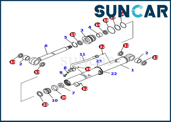 707-98-04720 pièces de Hydraulic Cylinder Inner d'excavatrice de Kit Fits PC14R-3 de joint de cylindre de bras de KOMATSU