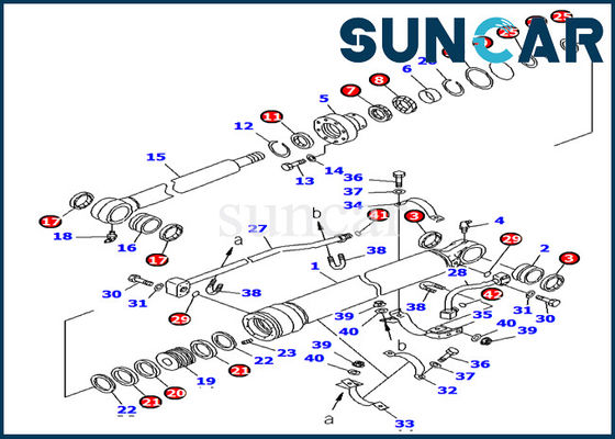 707-99-27680 excavatrice Seal Kit de résistance d'huile de Kit Komatsu PC138US-8 de joint de cylindre de seau