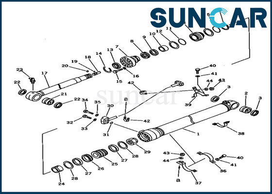 707-99-46200 kit de Parts Suncar Repair d'excavatrice de Kit Fits Komatsu PC150-5 de joint de cylindre de bras