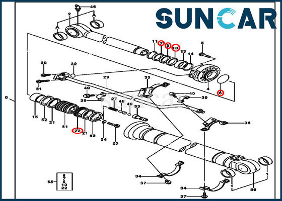 Service Kit Mechanical Seal Replacement Kits de cylindre de bras de 230CLC JOHN DEERE 9207059