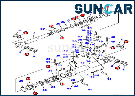 707-99-85340 cylindre de bras scellant le modèle PC1800-6 de Kit Excavator Service Kits For KOMATSU