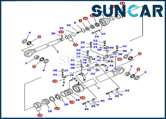 707-99-85280 cylindre de bras scellant le modèle de l'excavatrice PC1600-1 de Kit Hydraulic Service Kit For KOMATSU