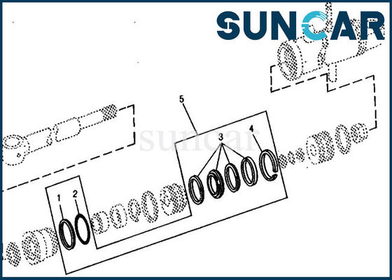 Kit de scellage hydraulique de DEERE du kit de réparation de remplacement de cylindre de la foule RE15907 690B 690
