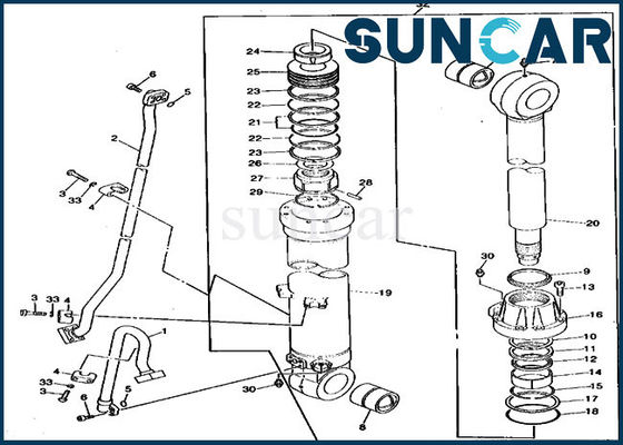 790 phoque Kit Hydraulic Cylinder Sealing Kit de bras de JOHN DEERE TH102827 pour l'excavatrice