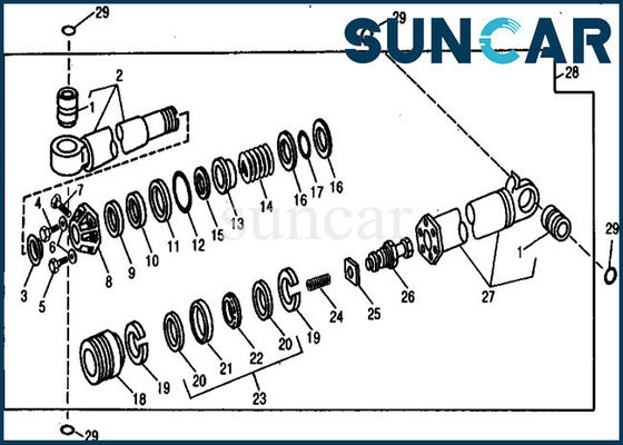Excavatrice de Kit For Crowd JOHN DEERE 890 de joint de réparation du cylindre RE11568 hydraulique