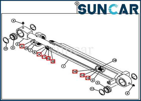 Les kits de réparation de CYL de Kit Bucket Clamp de joint du cylindre AT260416 adapte 60D 50C 50ZTS JOHN DEERE