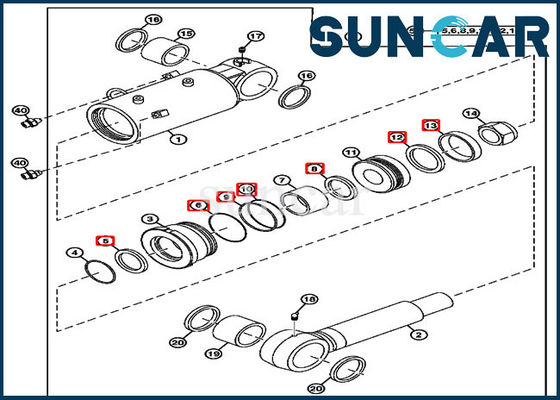 Le joint Kit John Deere Seal Repair Kit de cylindre de lame 4687562 adapte la CYL 70.00*120.00