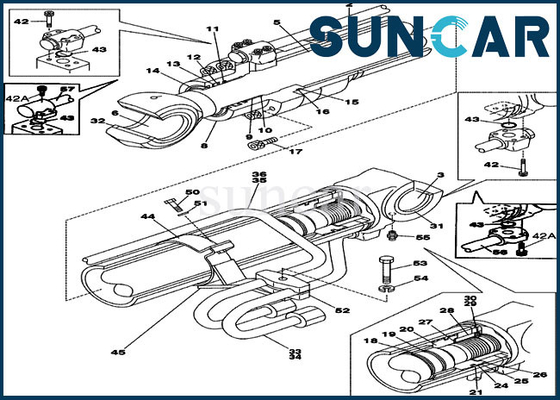 Pièce de cachetage du CAS CX210N CX210LR de Kit Boom Repair Kits Fits de joint du cylindre LZ00445