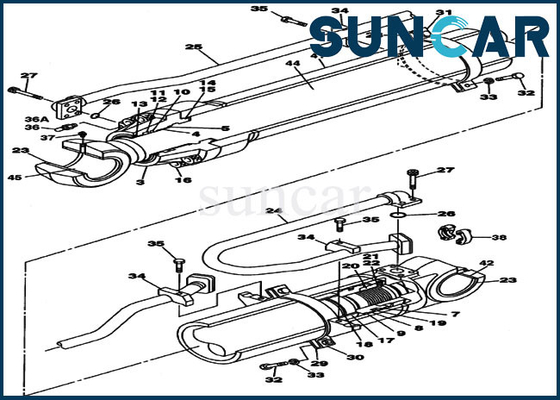 Service Kit Replacement Kits de cylindre de bras du joint de cas de CX460 CX470B LZ008350