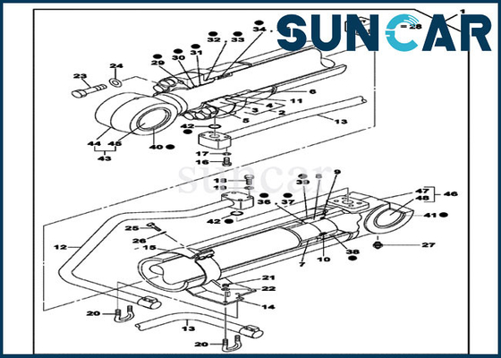 Reconstruction Kit Hydraulic Cylinder Seal Kit de boom du CAS LZ006970 de CX700B CX700