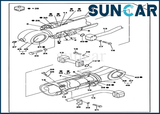 Excavatrice de chenille du CAS CX700B CX700 de Kit Fits de réparation de joint de cylindre du seau LZ006960