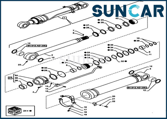 Équipement lourd de CAS de Kit Mechanical Oil Seal Fits CX300D LC de joint de cylindre du bras LZ013720