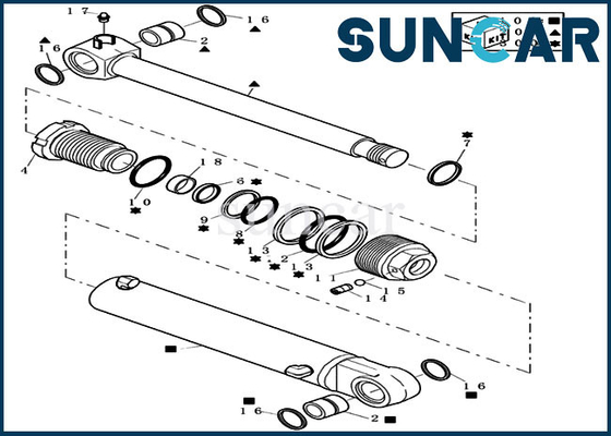 Phoque Kit Fits Case CX22B CX20B Mini Crawler Excavator de cylindre de bras de 72280241 oscillations