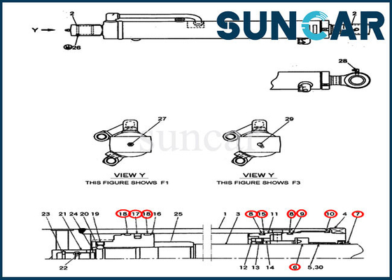 72282209 kit de cachetage de matériel de construction de CAS du modèle CX27B de Kit For Mini Crawler Excavator de joint de cylindre de bras