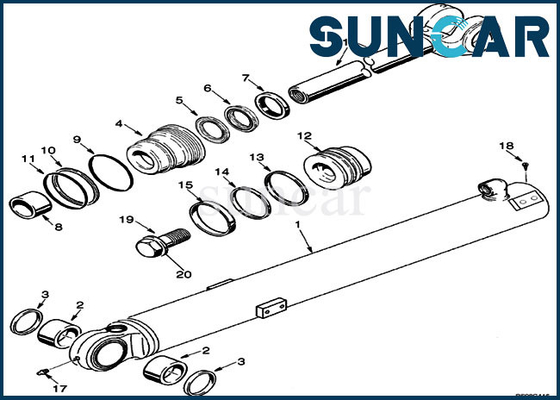 87440117 caisse de chargeur de l'équipement 721E 621F de Kit Replacement Kit For Heavy de joint de cylindre d'inclinaison de seau