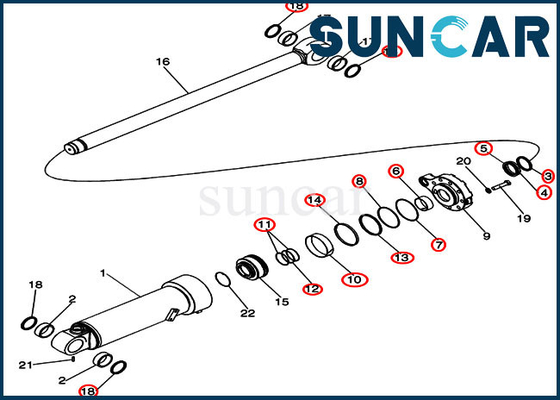 Caisse hydraulique de chargeur de roue de Kit Fits 921F 821E de joint de cylindre de seau du kit de réparation d'inclinaison 87529743