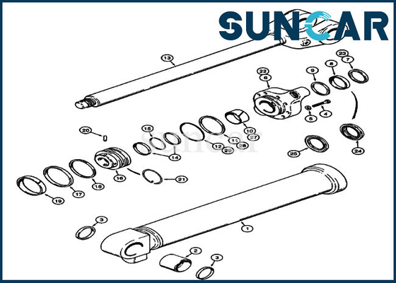Kit de service de remplacement de cylindre d'ascenseur des kits 721E 621B 821F de joint du chargeur 1542881C1 de roue de cas
