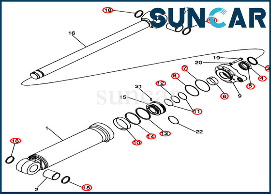 87399338 kit de réparation hydraulique de CYL de caisse de chargeur de roue du kit 921E de joint de cylindre de seau
