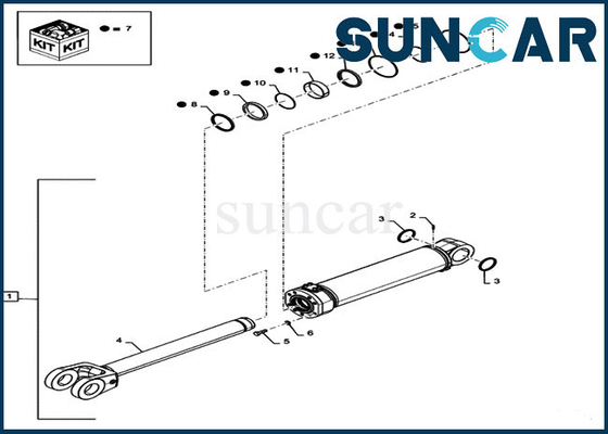 84281864 pièces de réparation de action de cylindre d'ascenseur de chargeur de Kit For 1021G 1021F de rechange de joint de CAS doubles