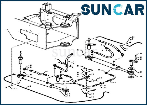 Caisse de direction du chargeur 1021G 1021F de Kit Fits 84404910 de joint de réparation de cylindre hydraulique