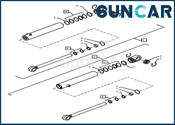 84402182 kit de joint de cylindre hydraulique de chargeur de CAISSE du kit 1121F 1121G de cachetage de direction