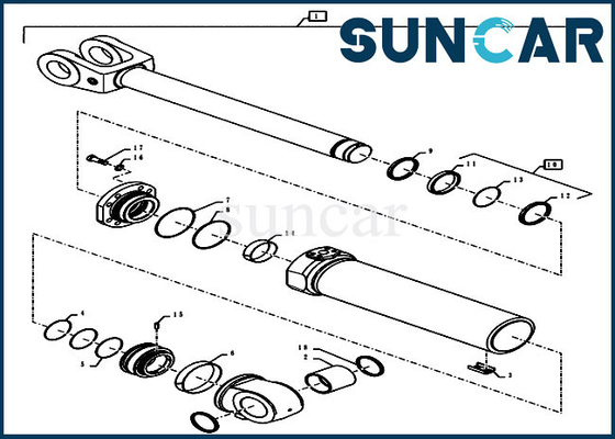 Cas de Kit For Model 921G 1021G 1121F 1121G de réparation de joint de cylindre d'ascenseur du kit 47773169 de service de chargeur