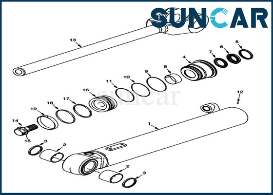 Le joint Kit Case Sealing Kit For de cylindre de 84244457 ascenseurs modèle des pièces de machine de chargeur de 921F 821G 821F